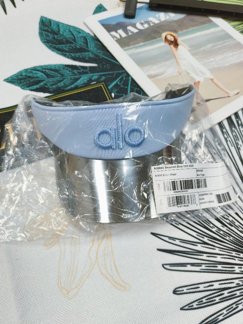 NWT Alo Yoga Solar Visor Provence Blue Tennis Golf Cap UPF50+ 🔅🔅 - Picture 3 of 6